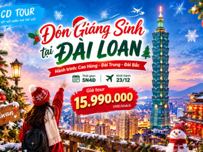 Tour đón Giáng sinh tại Đài Loan