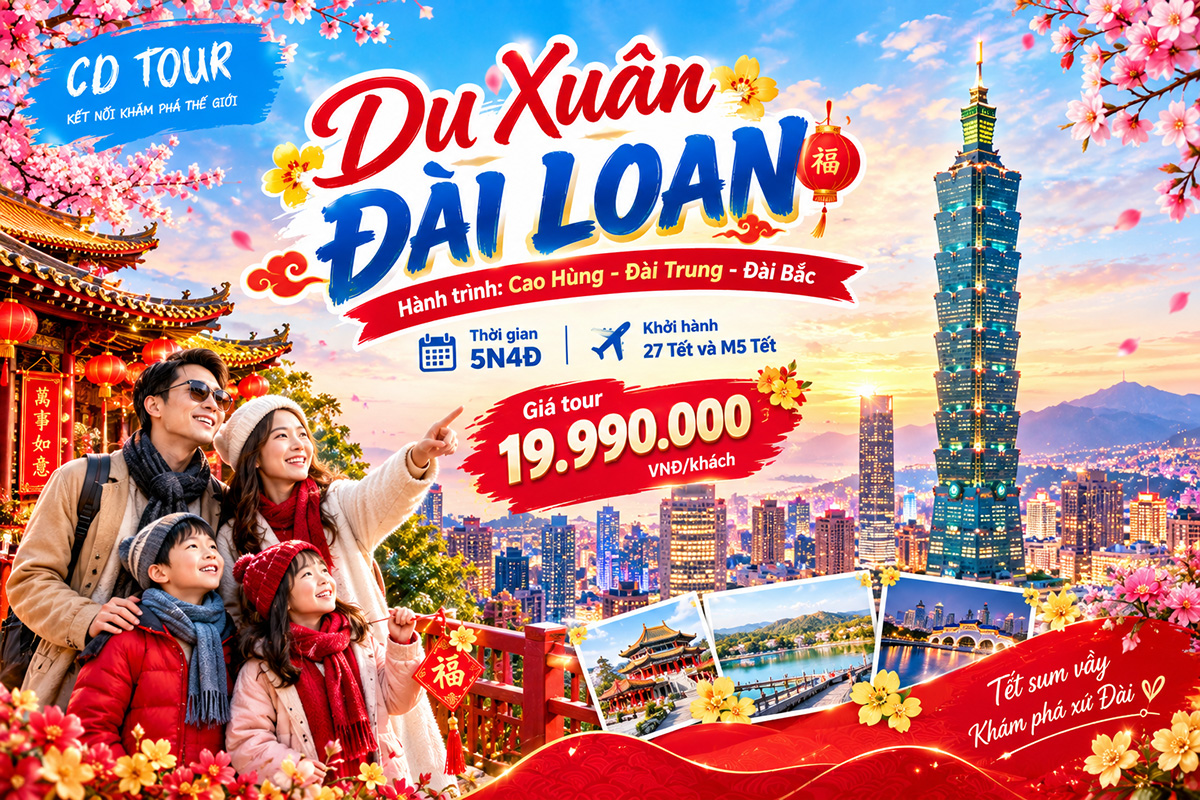 Du xuân Đài Loan - Cao Hùng - Đài Trung - Đài Bắc
